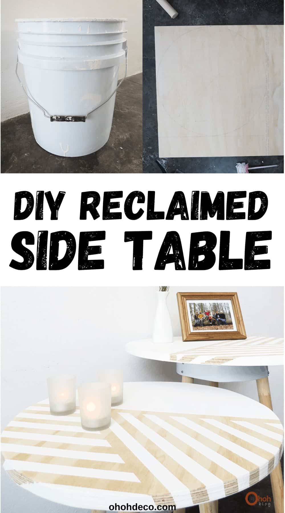 Make DIY Side tables with reclaimed materials