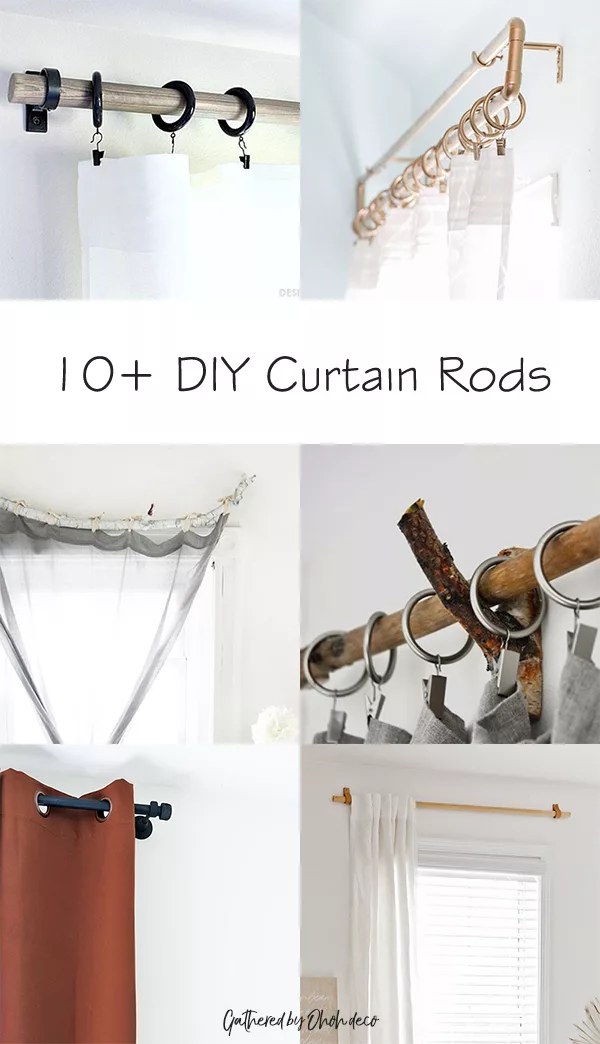 DIY Wood Dowel Curtain Rods