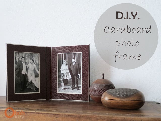 how to make a cardboard photo frame