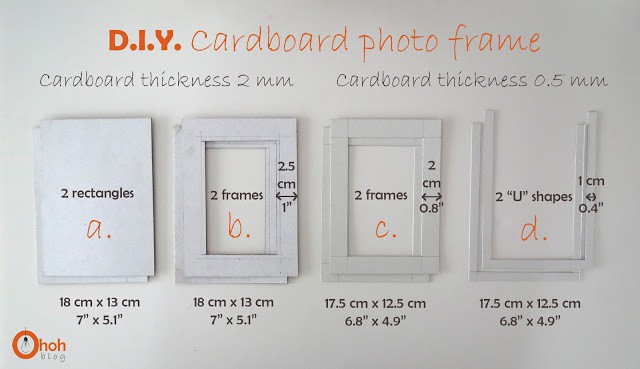 Diy Cardboard Photo Frame Ohoh Deco - Diy Photo Frame Cardboard Easy