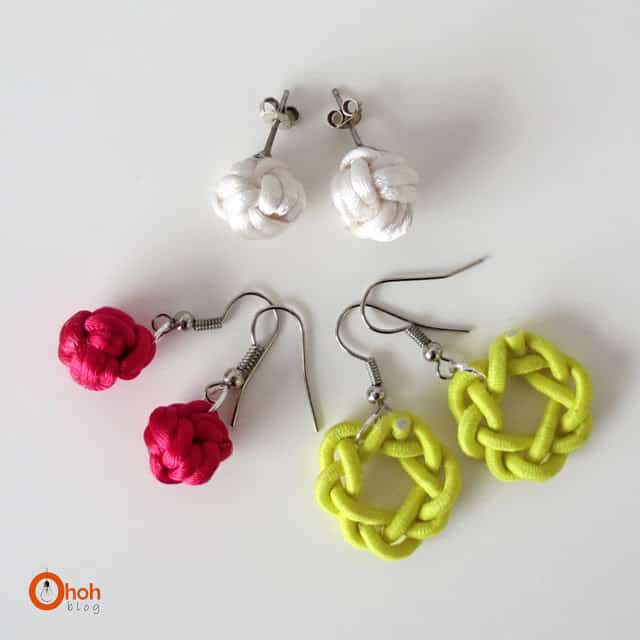 DIY knot earrings - Ohoh deco