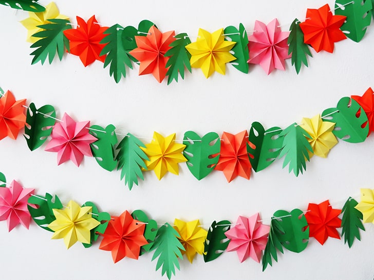 Make a fun paper garland for your summer party