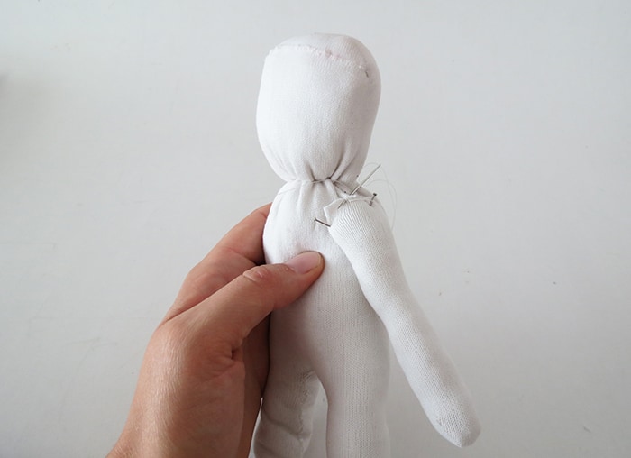 How to make a sock doll adding the arms