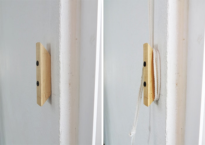 diy wall hook for roman blinds