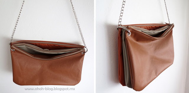 how to sew a fake leather purse