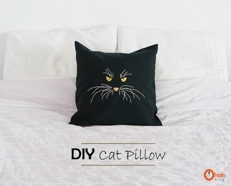 diy Embroidery Cat Pillow