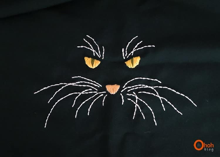 diy Embroidery Cat Pillow