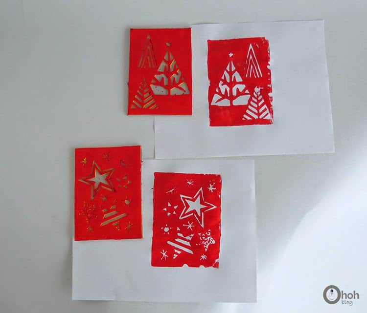How to make Stamped Christmas greeting Cards