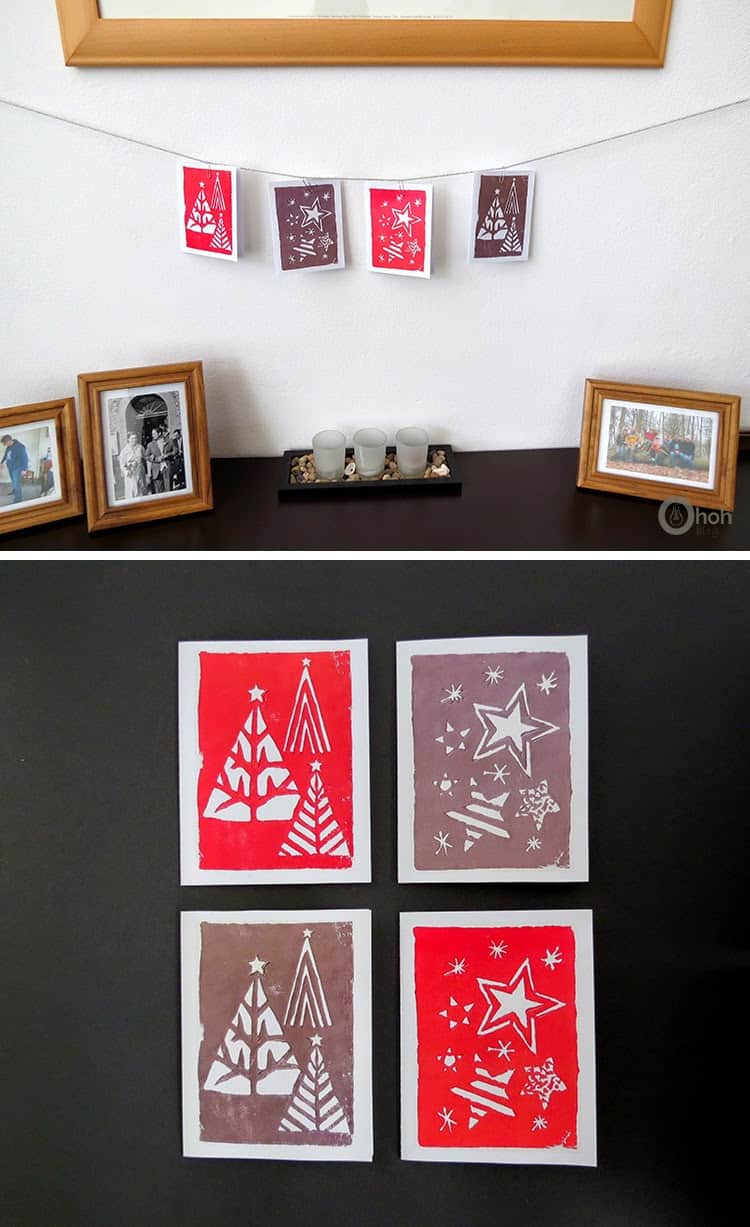 How to make Stamped Christmas greeting Cards