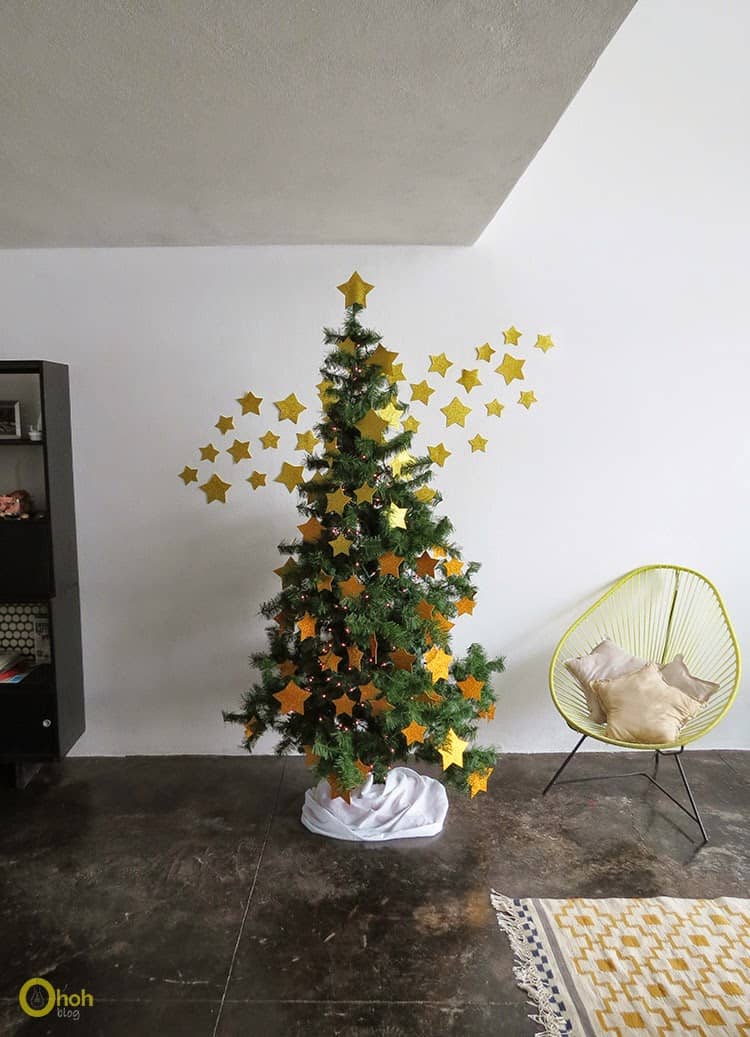 DIY stars ornaments Christmas tree