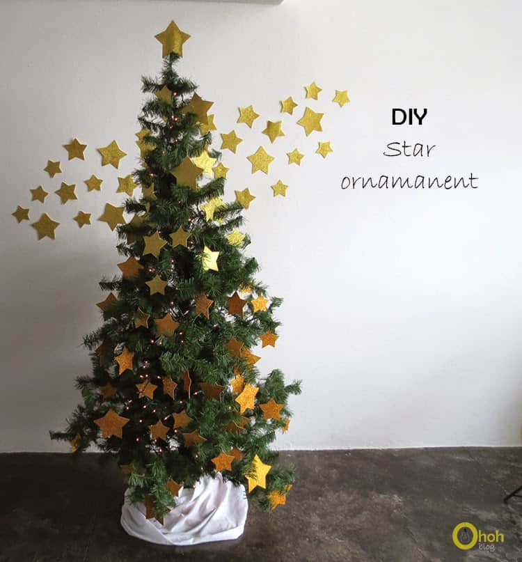 DIY stars ornaments Christmas tree