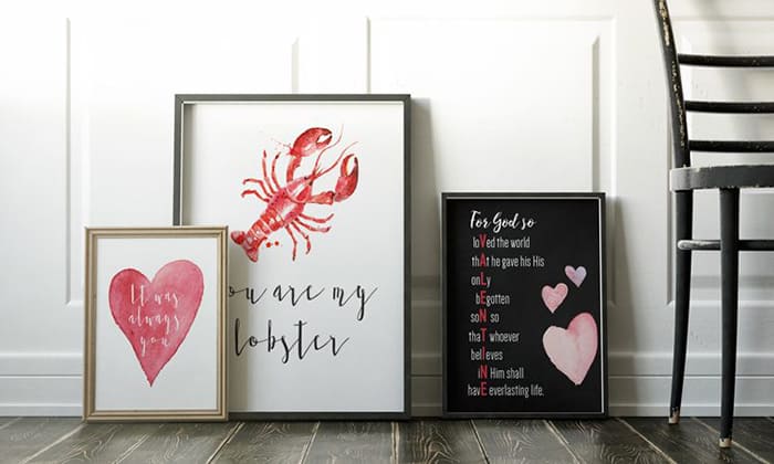 valentine free wall print