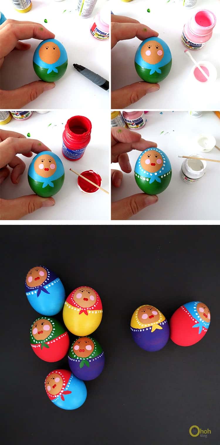 paint babushka eggs