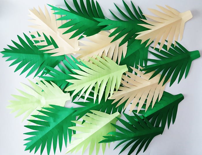 paper leaf garland template