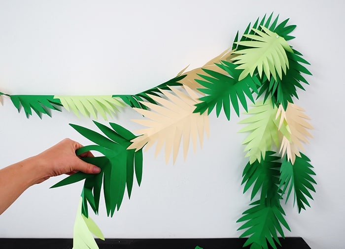 paper leaf garland template