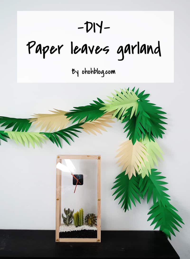 Make a paper leaves garland