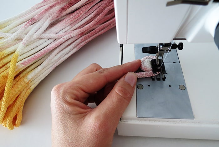 starting to sew basket