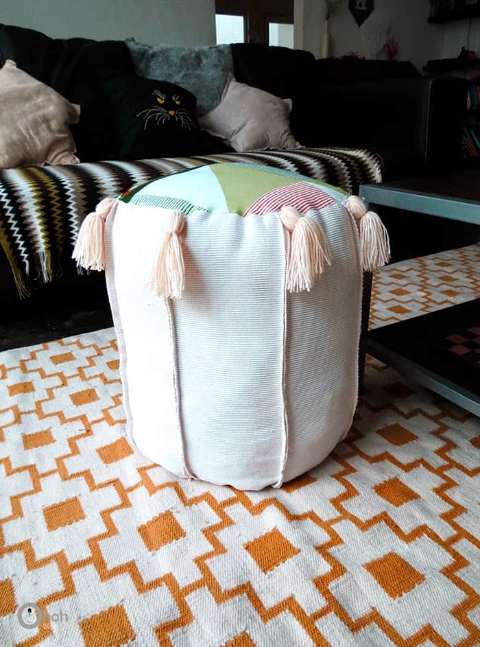 diy upcycled pouf