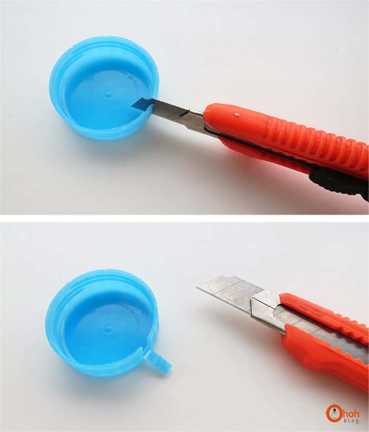 bottle caps to make Toothbrush Holder