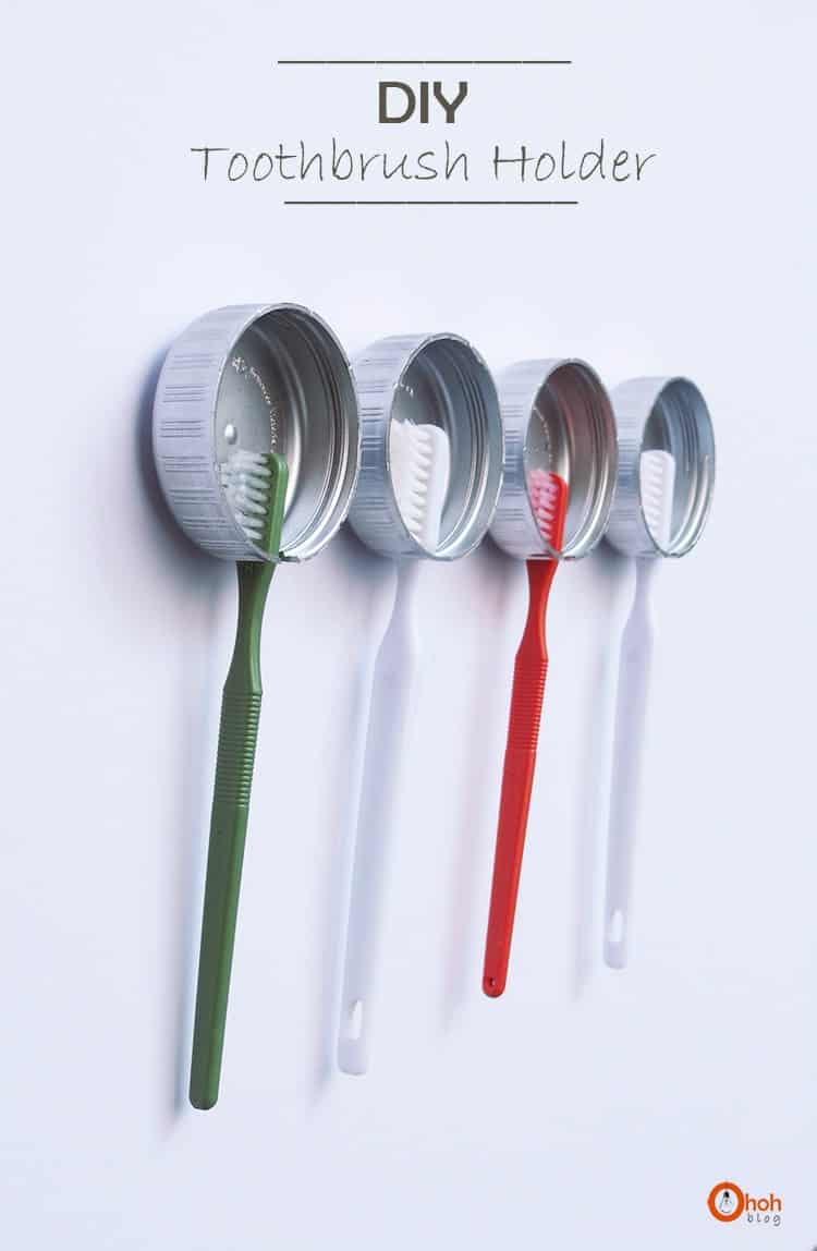 Diy Toothbrush Holder Ohoh Deco - Diy Wall Mounted Toothbrush Holder