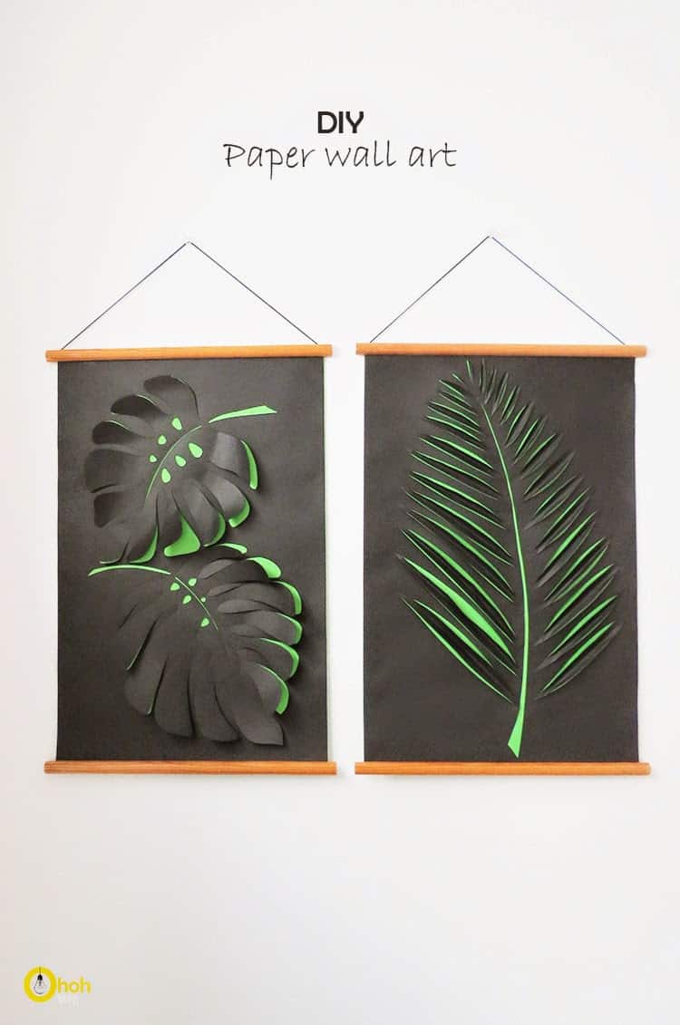 DIY paper wall art