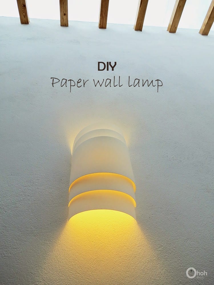 diy paper wall lamp