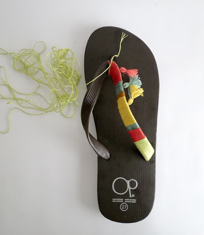 customized boho flip flops