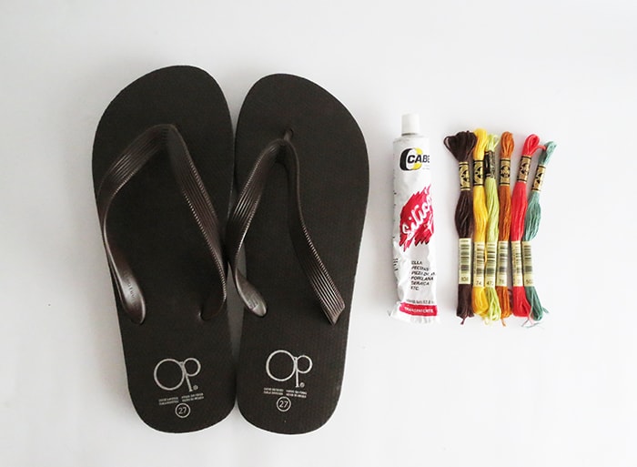 Customized boho flip flops