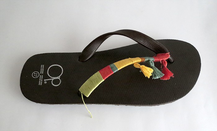 Customized boho flip flops