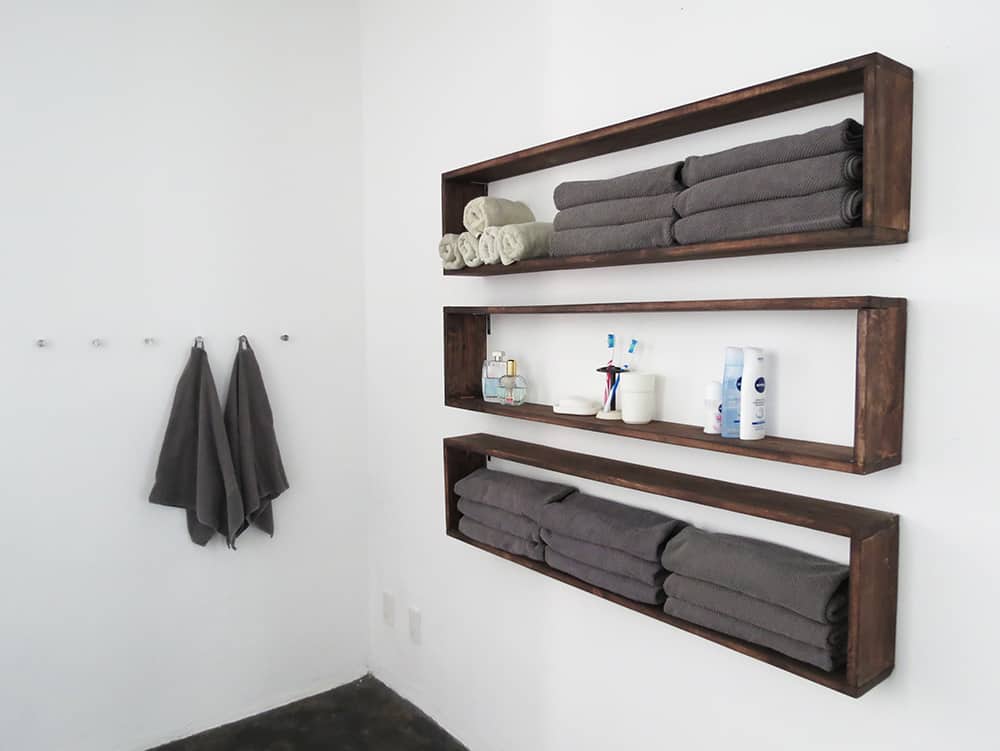 Floating Shelf, Wood Box Shelf, Bathroom Shelf, Wall Decor