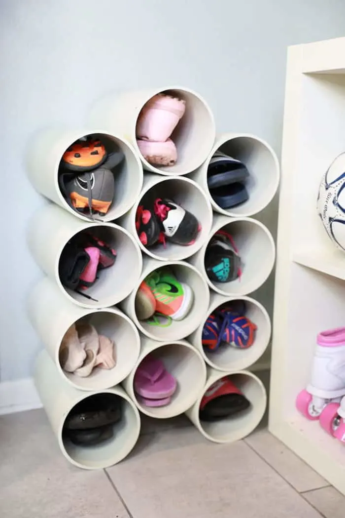DIY SHOE ORGANIZER USING CARDBOARD- shoe rack/ storage ideas using recycled  boxes 