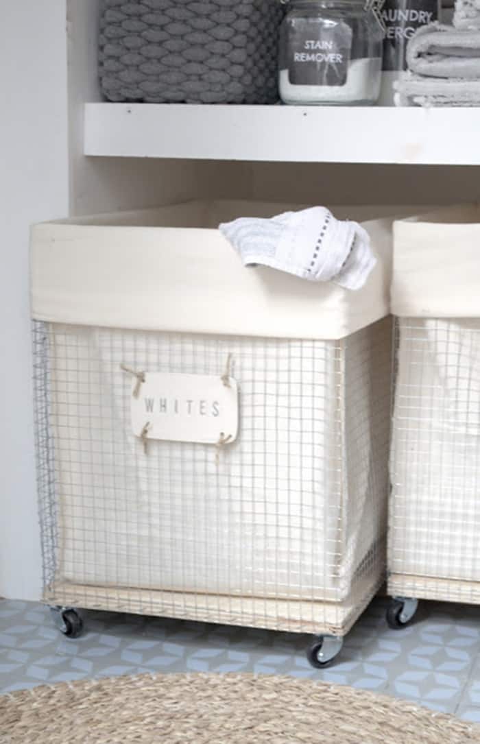 diy laundry basket storage