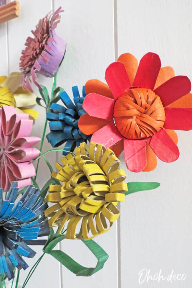 Easy to make Toilet Paper Roll Flowers