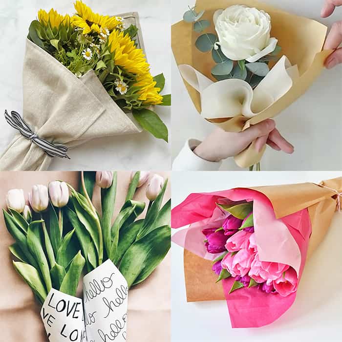 Sew a Fabric Flower Bouquet Wrap from Linen