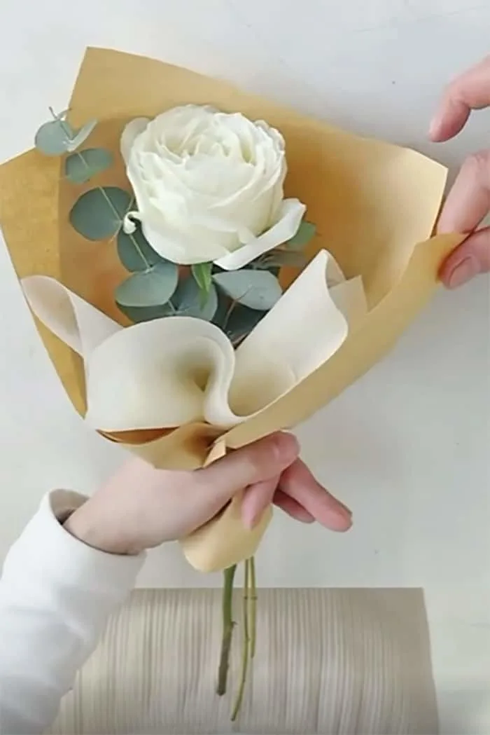 Top 10 Best way single rose wrapping // Easy flower bouquet wrapping  tutorial 