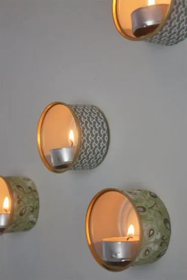 wall votive candle diy