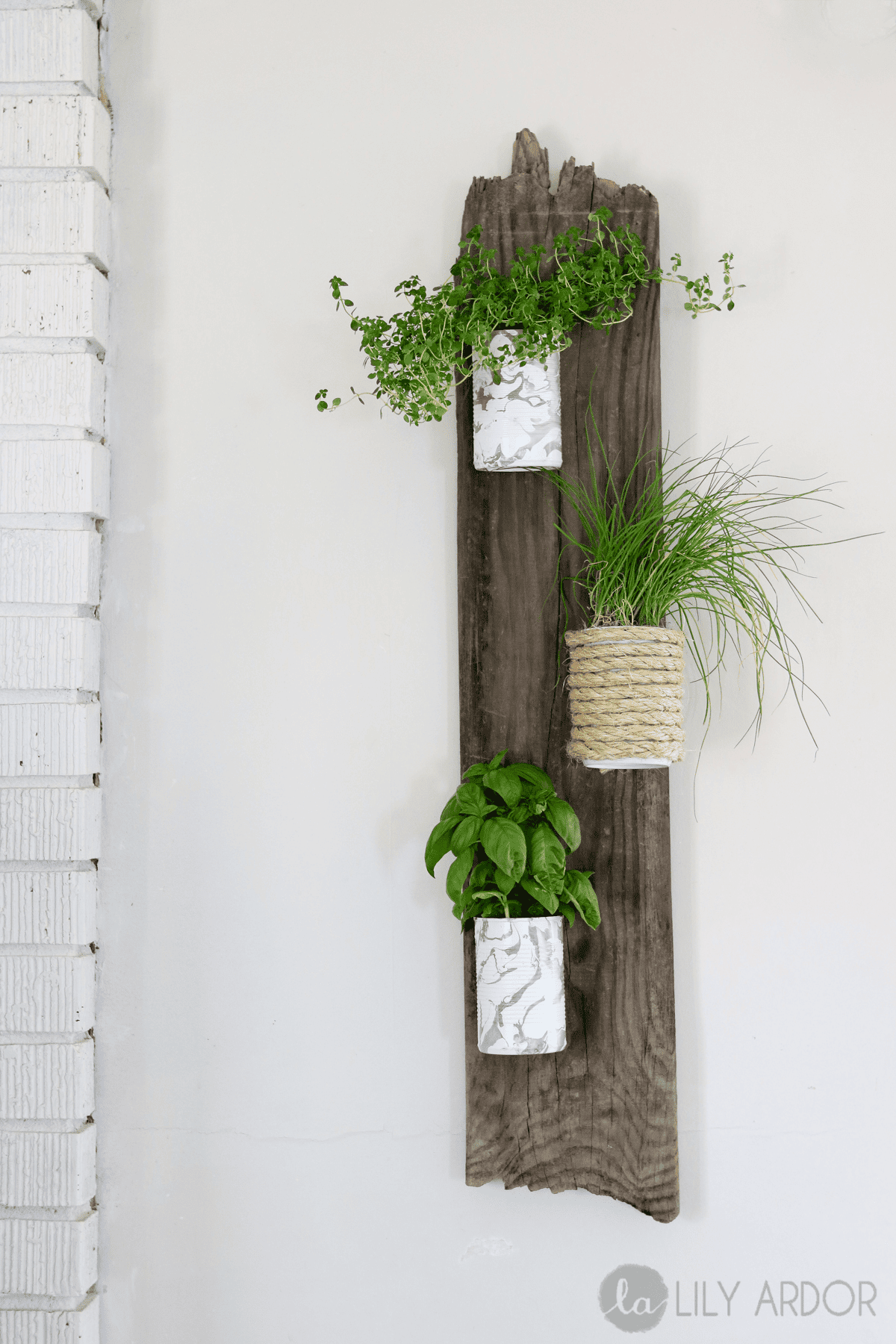 diy wall herb planters
