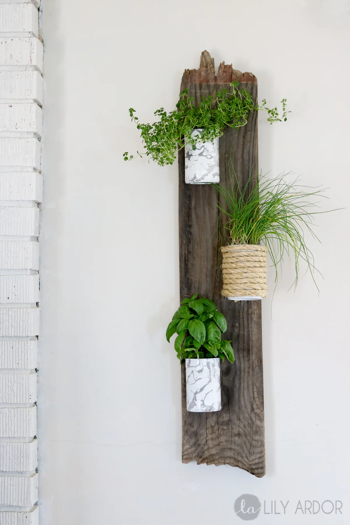 diy wall herb planters