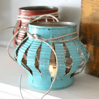 lantern diy with tin can