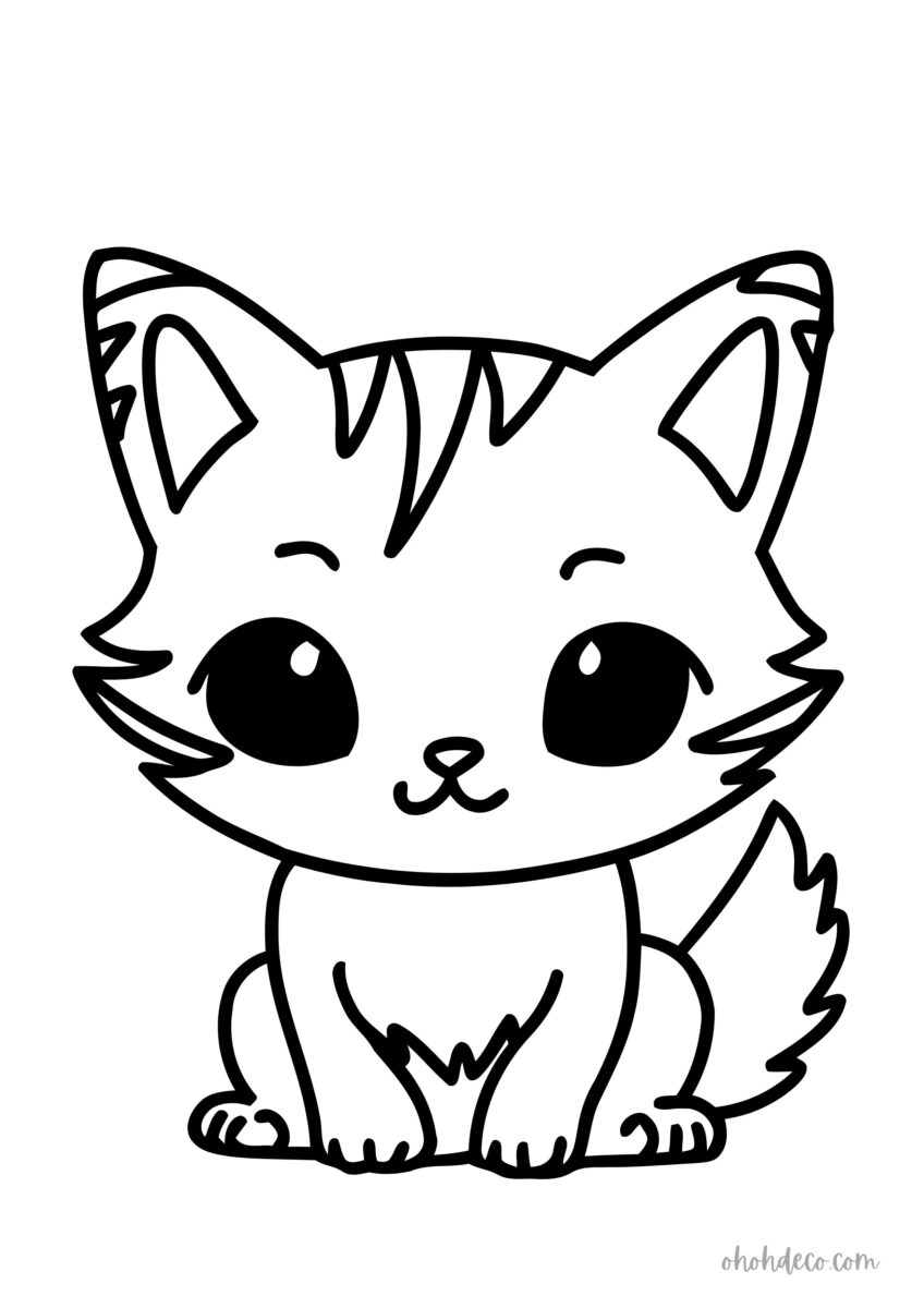 50 Mind-Blowing Cat Coloring Pages for Kids and Adults