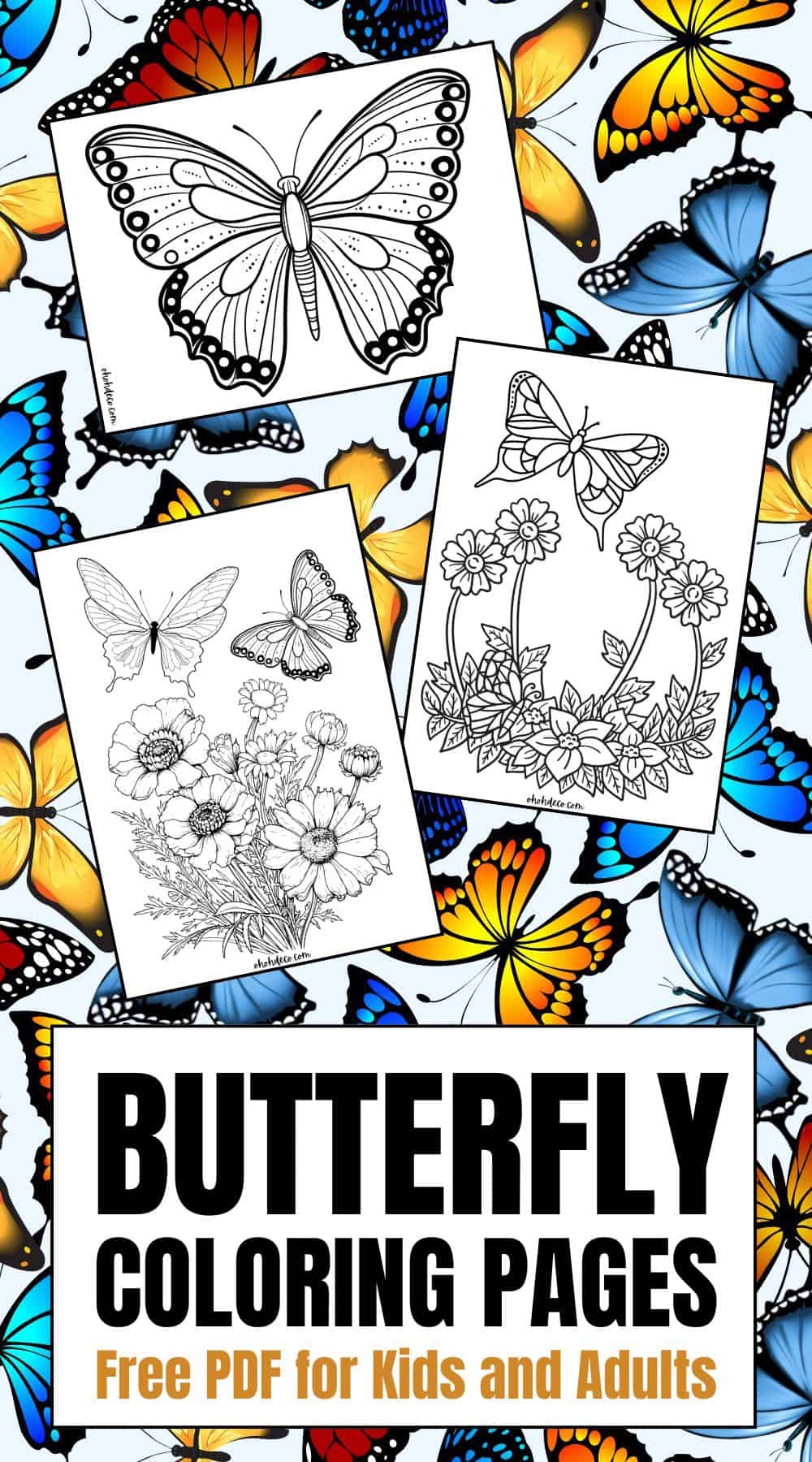 Free butterfly coloring pages