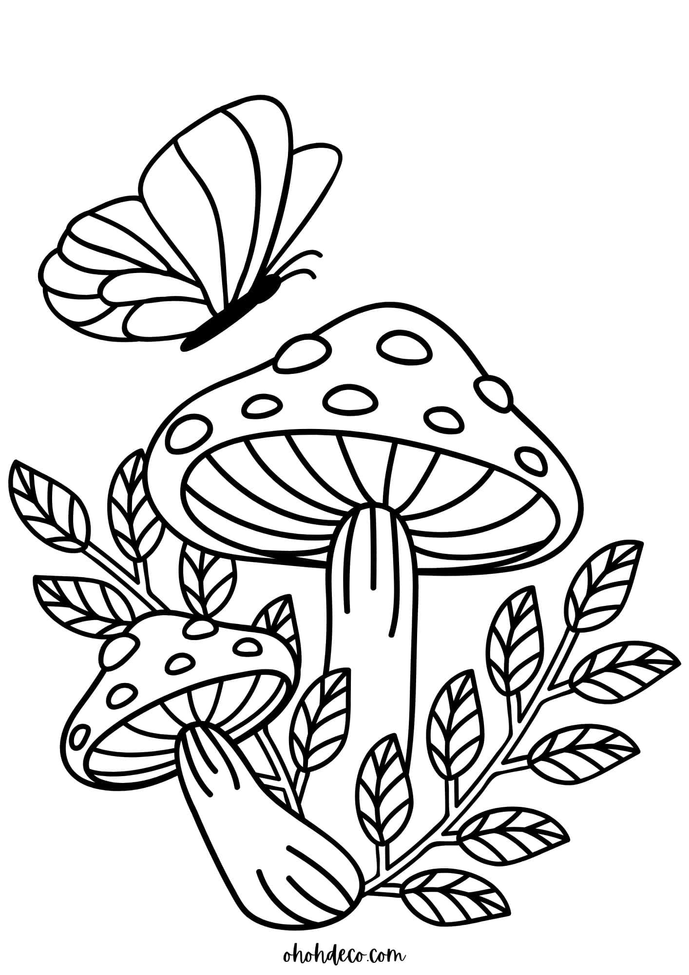 Download mushroom butterfly for free