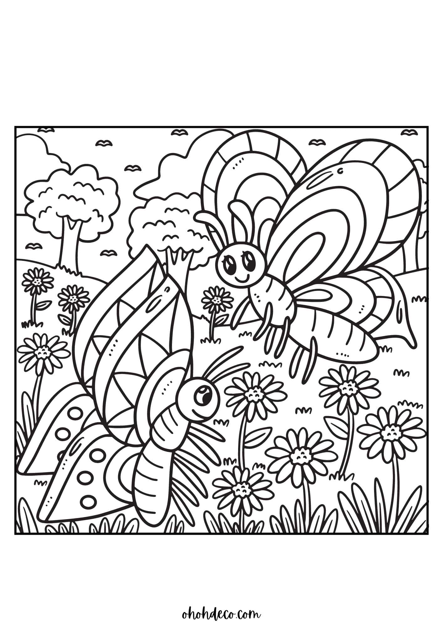 Butterfly coloring pages