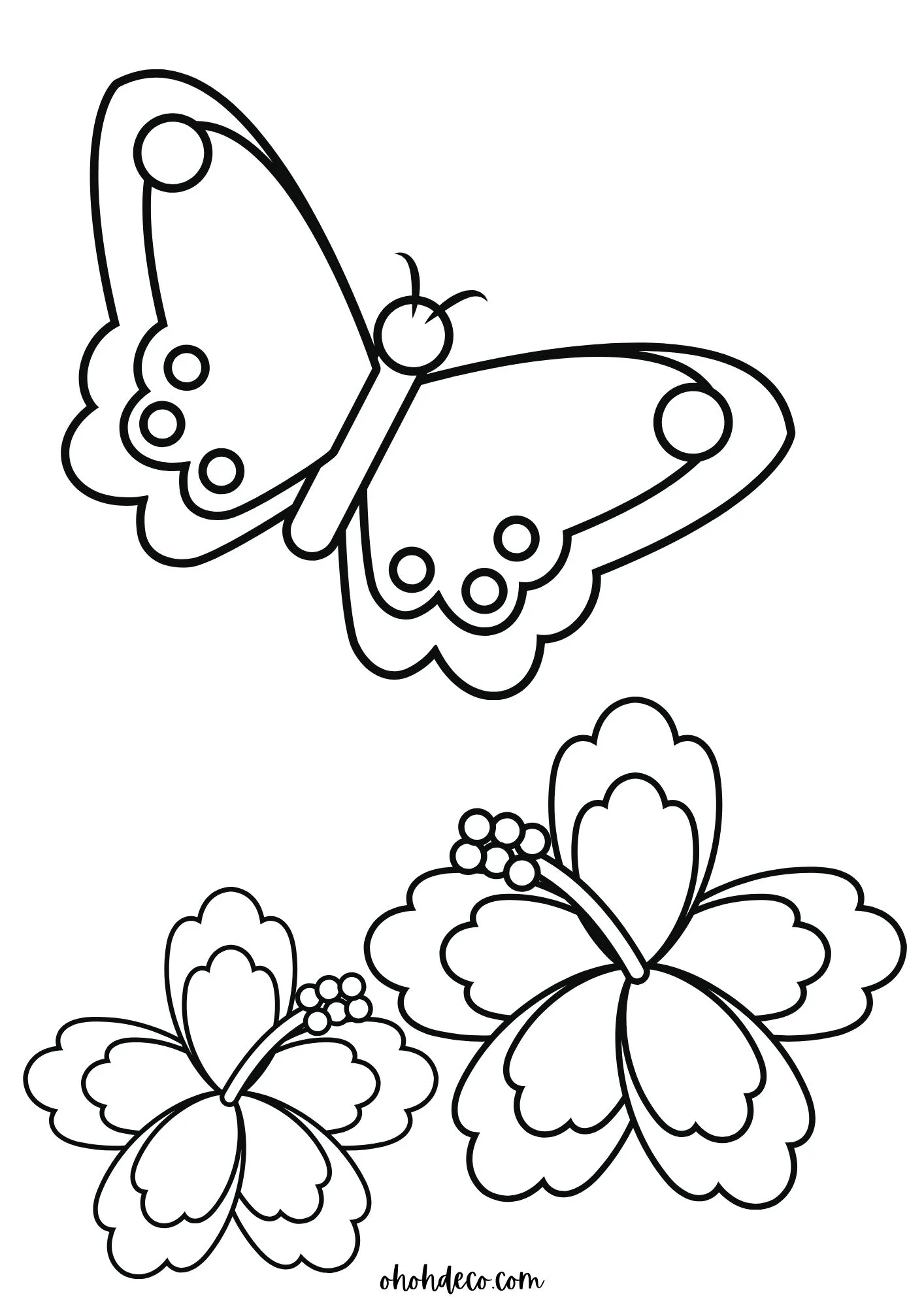 Free butterfly coloring page