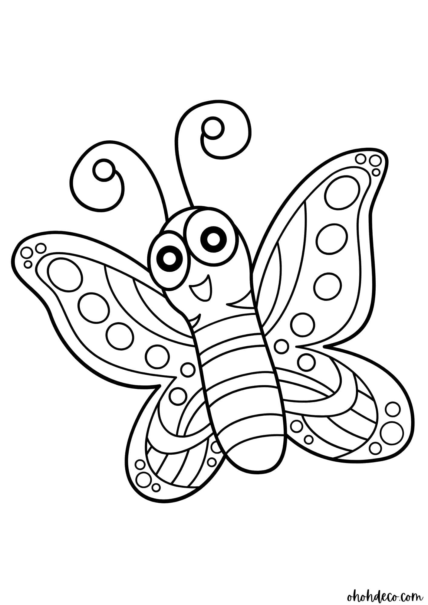 Fun drawing of a butterfly for a child