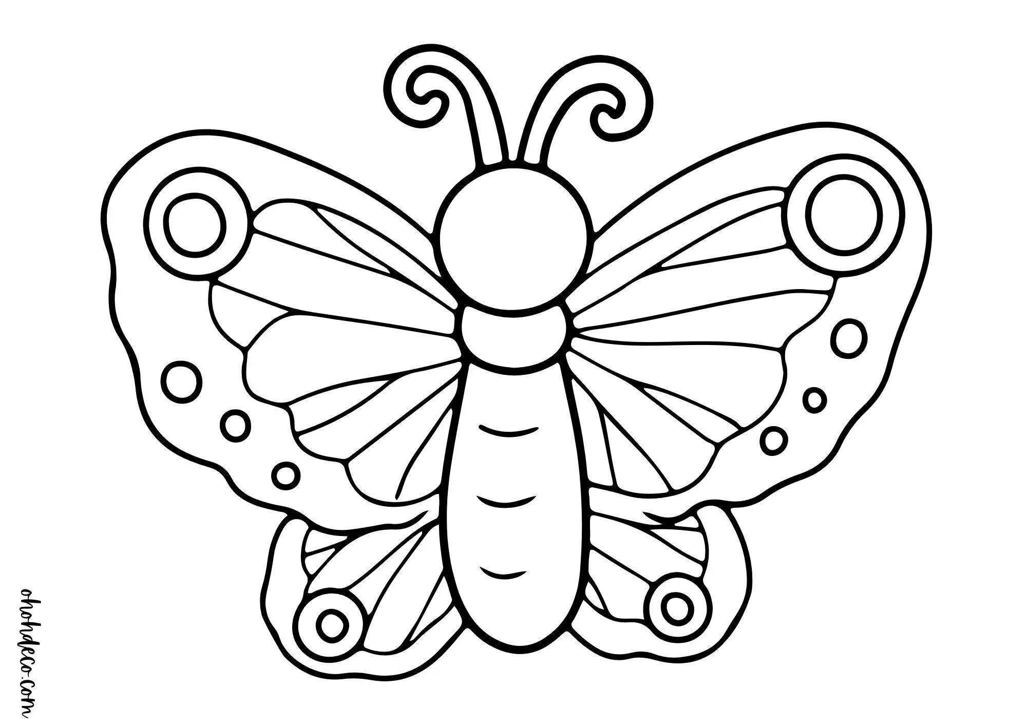 Butterfly coloring page for kids