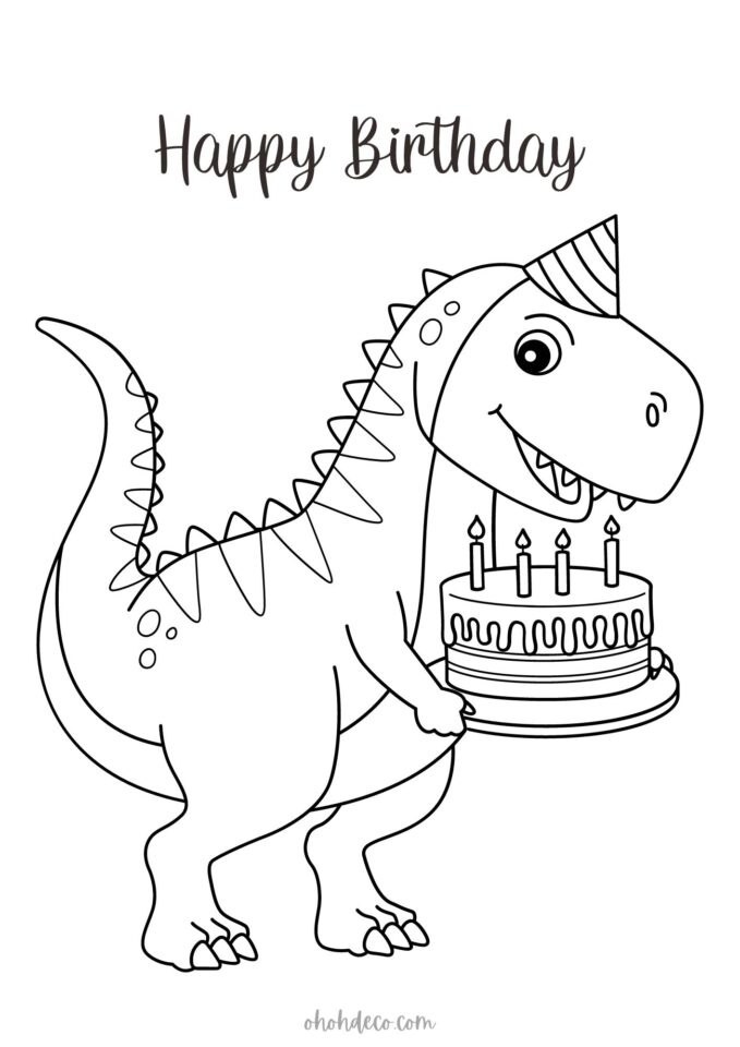 Happy Birthday Coloring Pages - Free Printable Fun for Everyone!