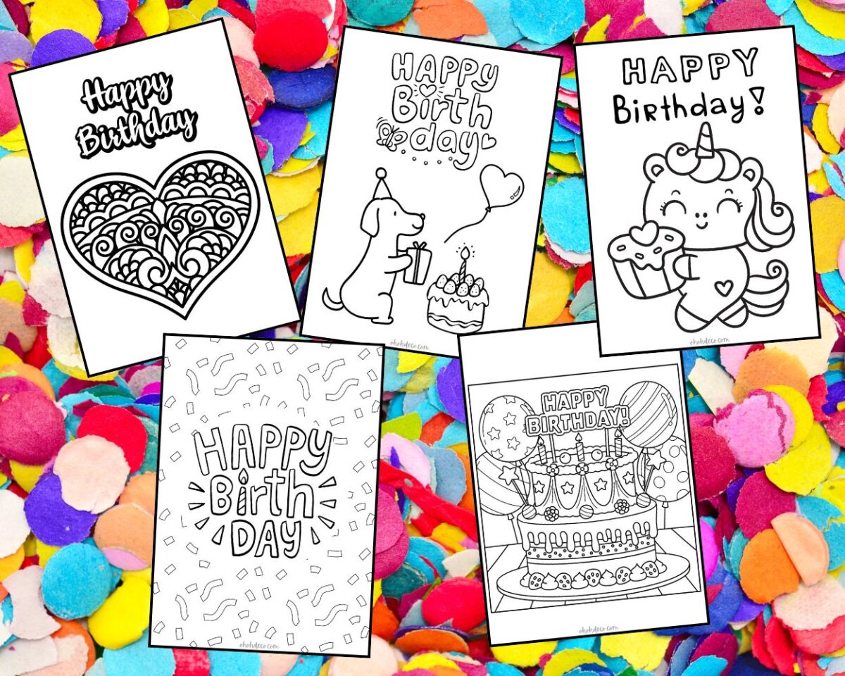 happy-birthday-coloring-page-Free-printable - Ohoh deco