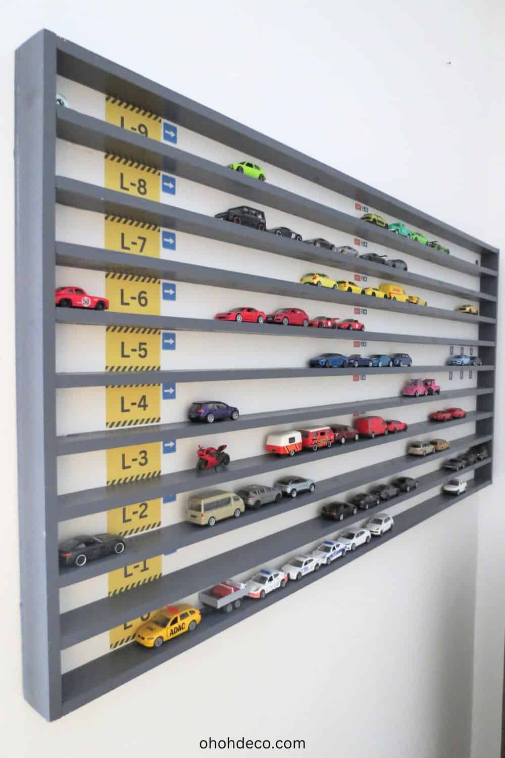 Large toy car display rack