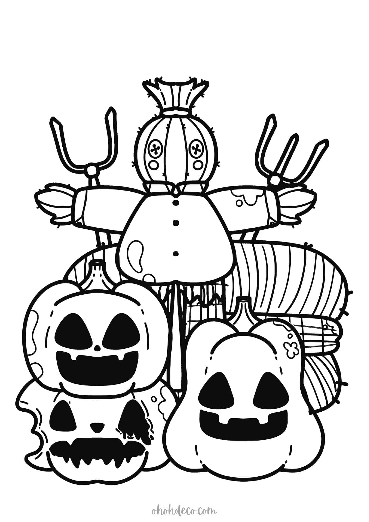 spooky coloring pages